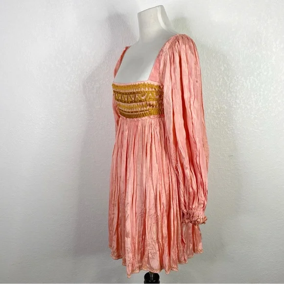Free People Sahara Salmon Pink Mini Dress - Picture 10 of 10